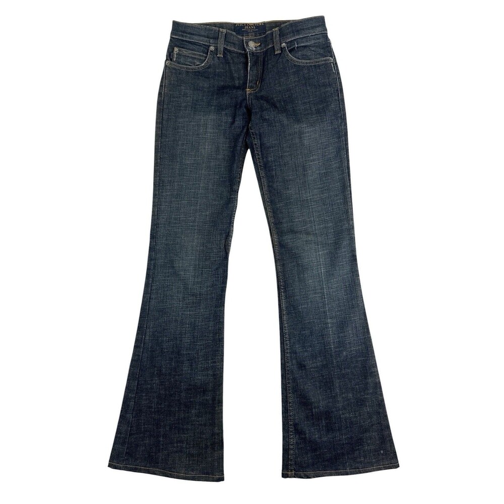 Juicy Couture Jeans 27 Made In USA Y2K Low Rise Flare Bell Bottom Dark Wash